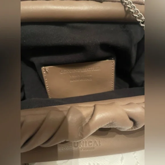 Genuine Leather Brown Crossbody Dumpling Bag - Picture 7 of 14